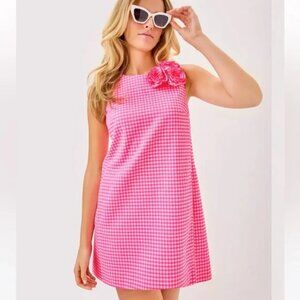 NWT Lilly Pulitzer Edita Stretch Shift Pink Gingham Dress